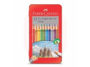 Lápis de Cor 12 Cores Grip Lata - Faber-Castell